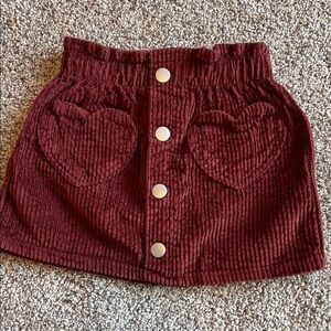 Old Navy Maroon Corduroy Skirt